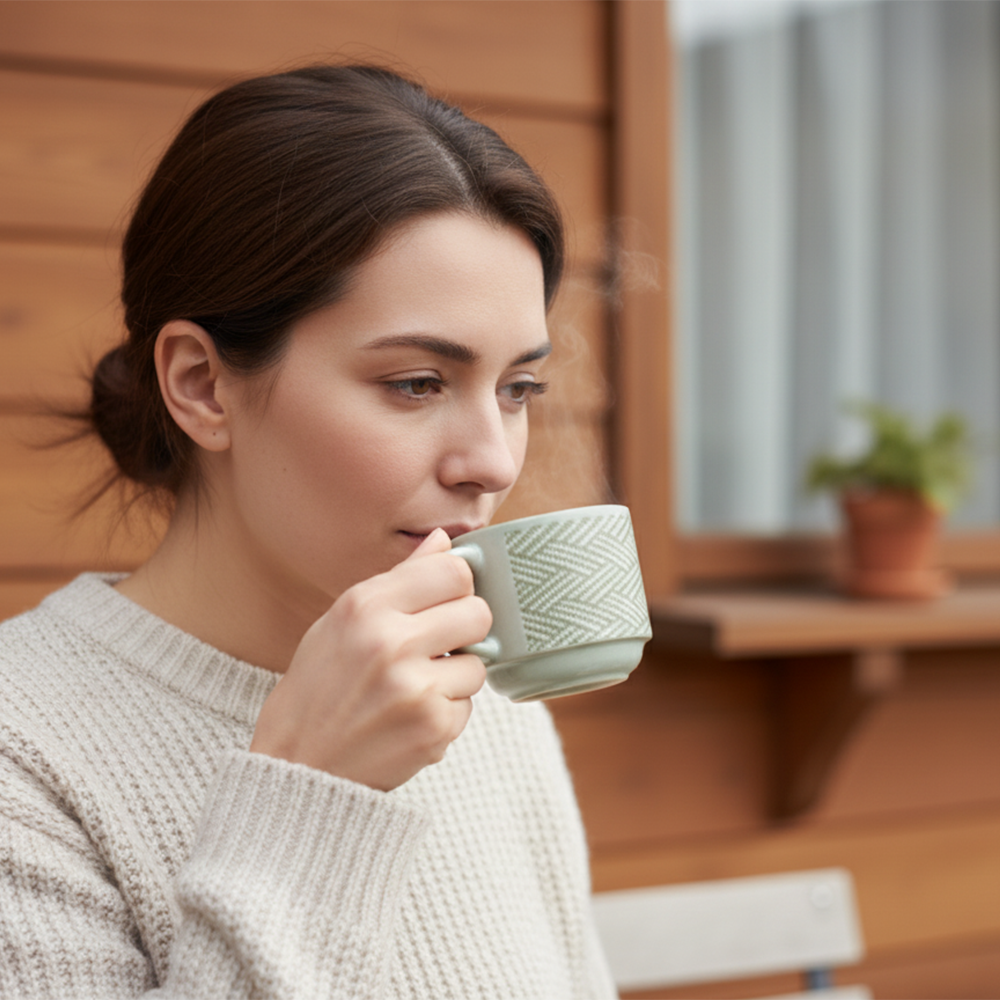 طقم فناجين مع صحون – 12 قطعة (80 مل)