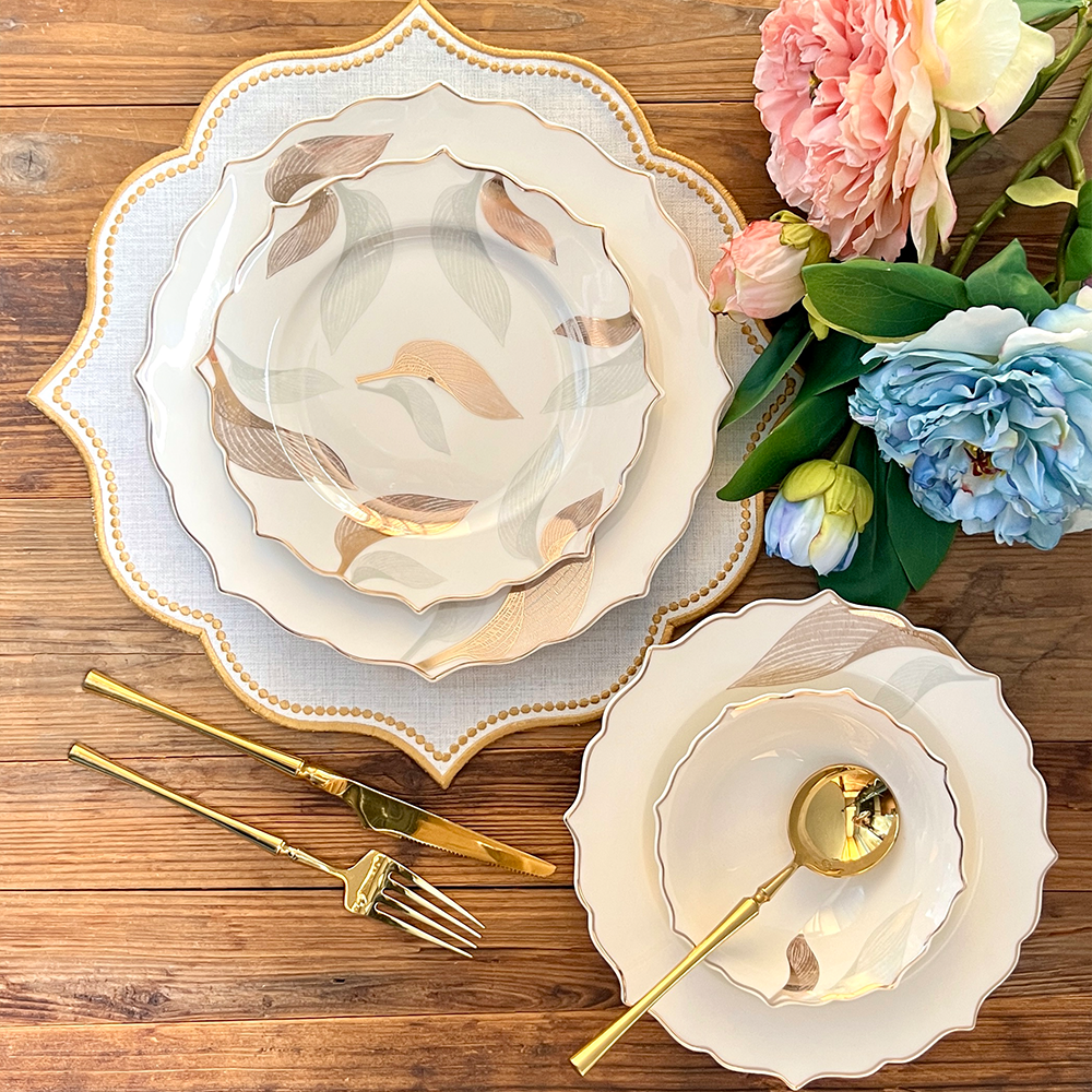 طقم أطباق مائدة فاخر 24 قطعة