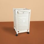 سلة غسيل ذات حجرة واحدة مع غطاء، المقاس: ارتفاع 65 × عرض 35 × طول 35