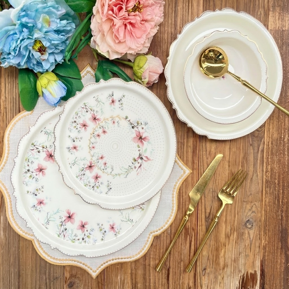 طقم أطباق مائدة فاخر 24 قطعة