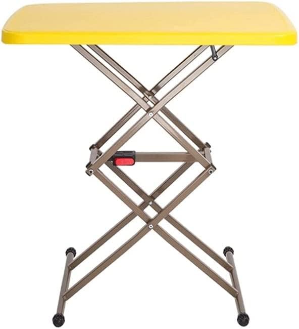 طاولة جانبية محمولة قابلة للطي (أصفر)