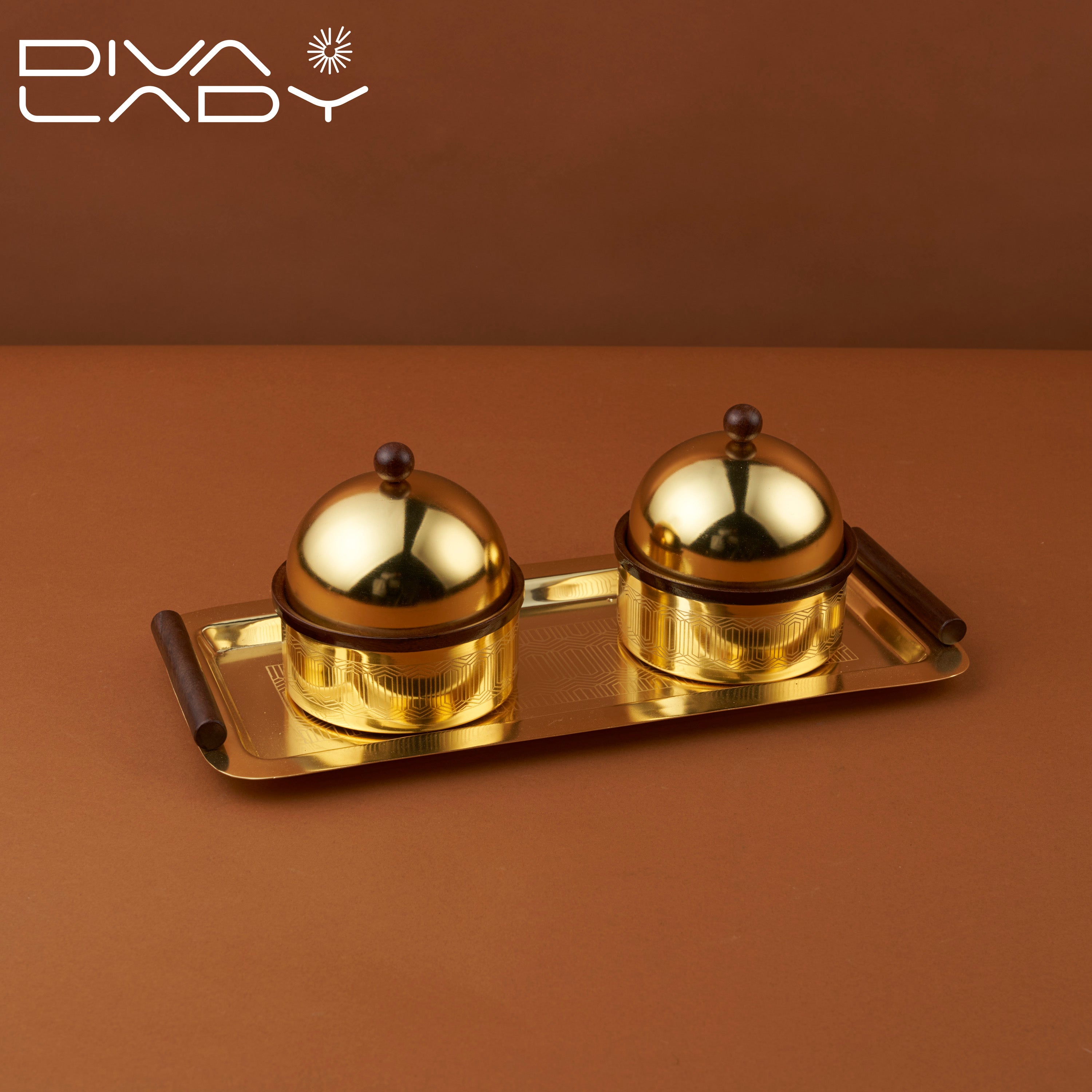 طقم تقديم استيل 3قطع