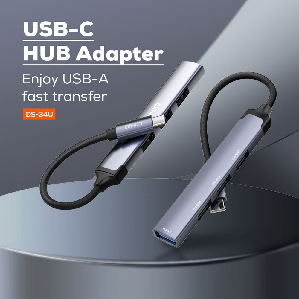 LDNIO DS-34U محطة إرساء 4 في 1 USB C