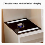 طاولة ماكياج مع مقعد ومرآة مضيئة