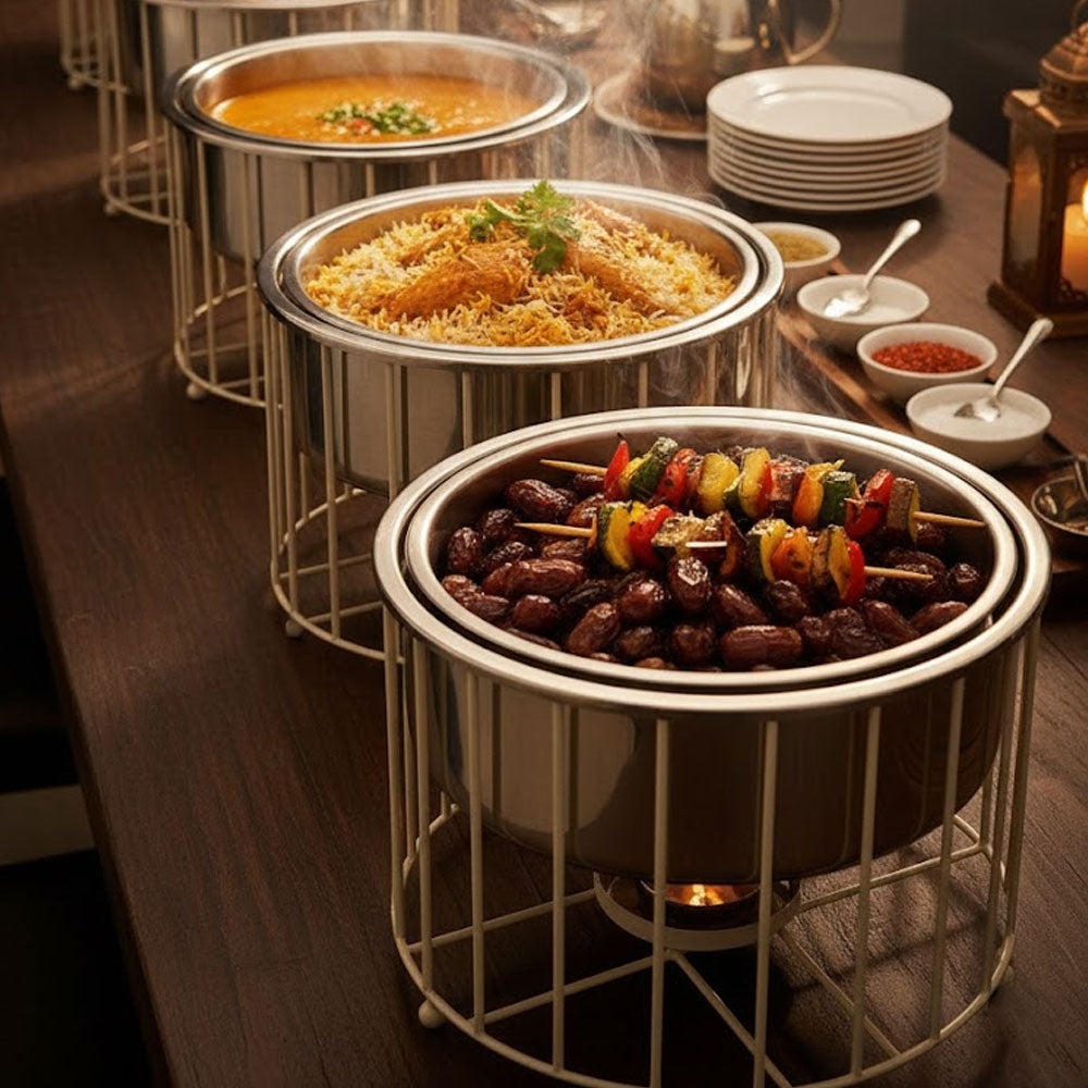 سخان طعام ستيل فاخر / أسود