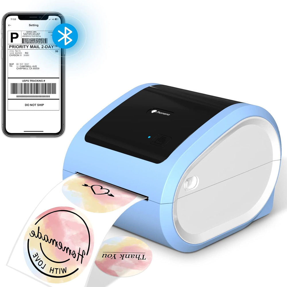 طابعة حرارية لملصقات الشحن Phomemo D520-BT Bluetooth / أزرق