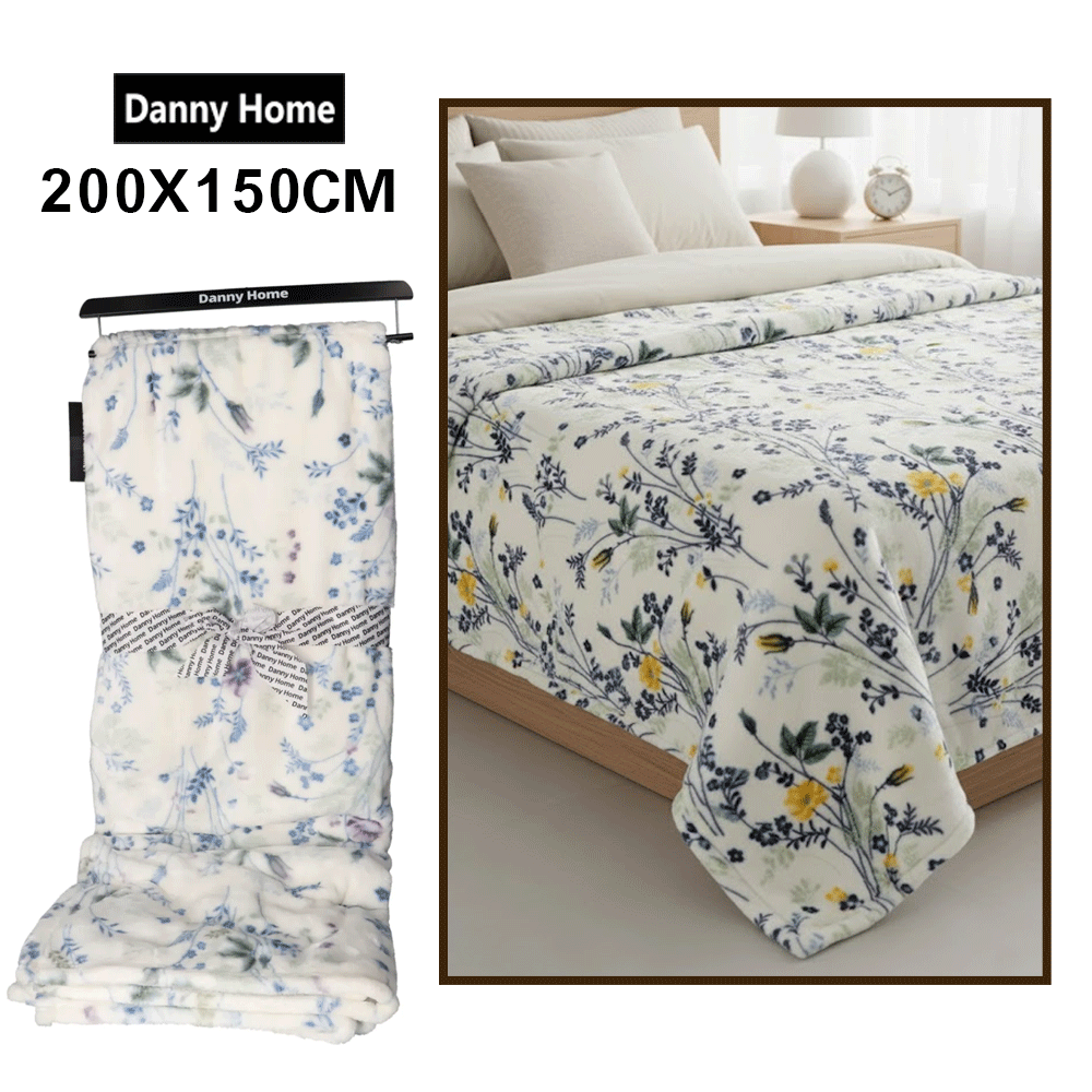 بطانية قطيفة فاخرة ناعمة رسمه الورد