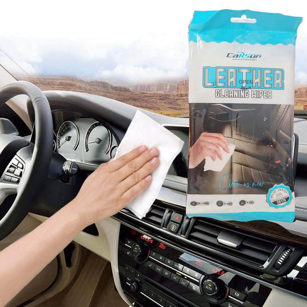 قطعة من مناديل تنظيف جلد السيارة