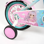 دراجة  للأطفال مع سلة وعجلات تدريب