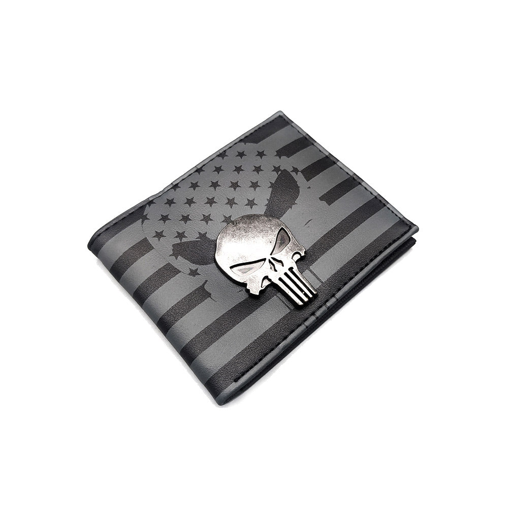 المحفظة الجلدية المعاقب الجمجمة32