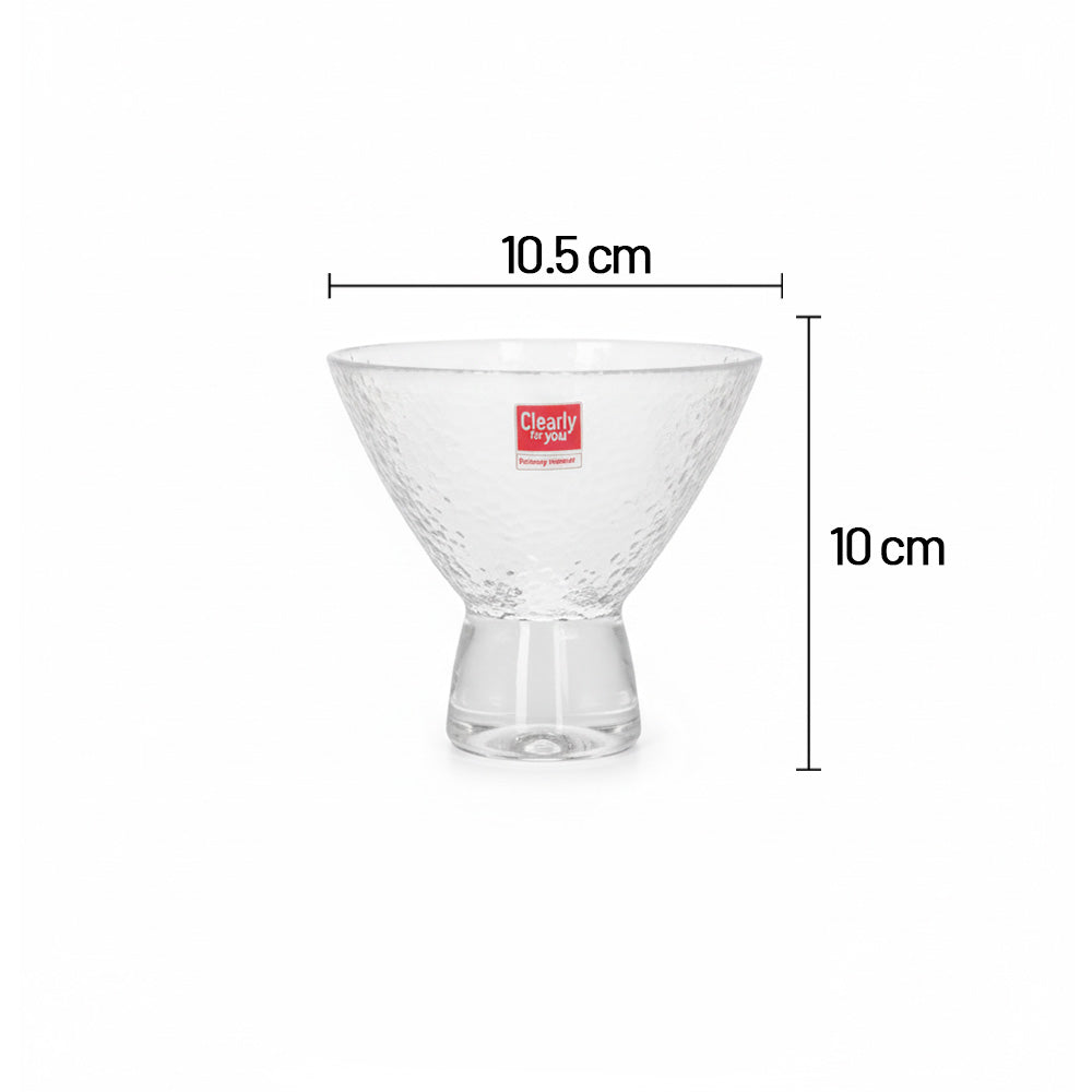 طقم أوعية حلوى زجاجية 4 قطع 180 مل