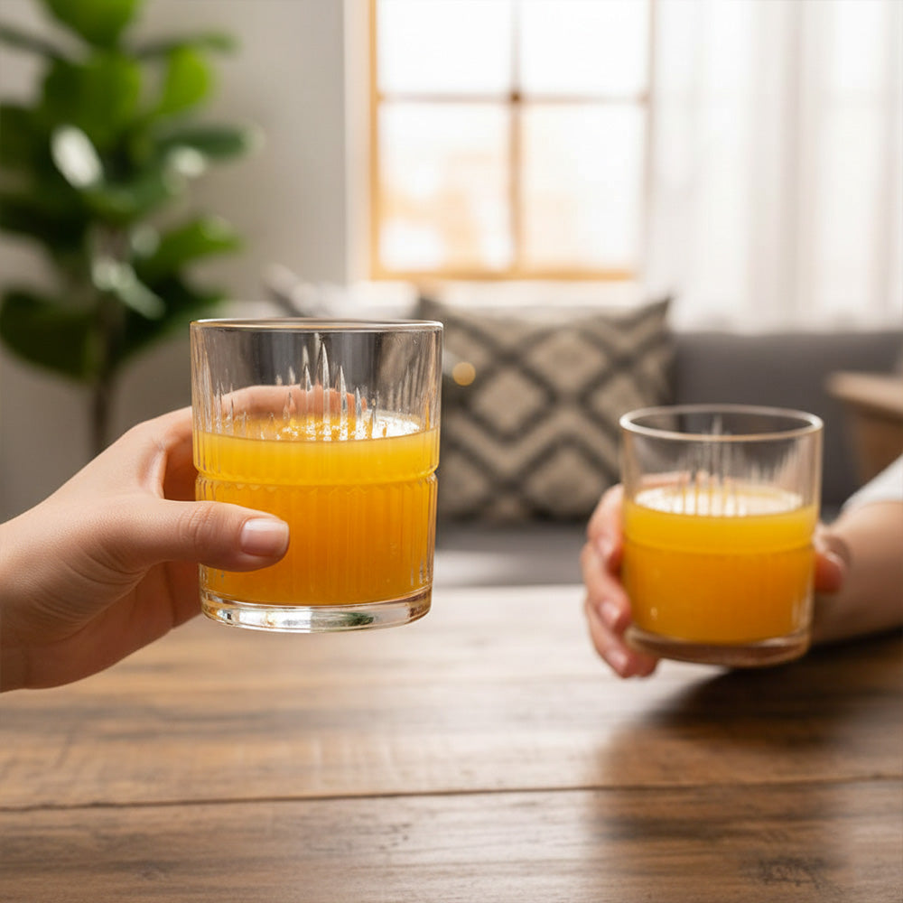 كأس كريستالي مقطوع عموديًا 350 مل - 6 قطع