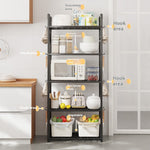 رف منظم للمطبخ بخطافات