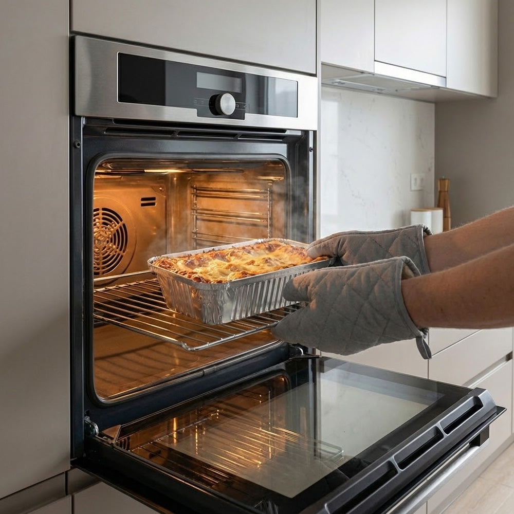 حاويات طعام من رقائق الألومنيوم