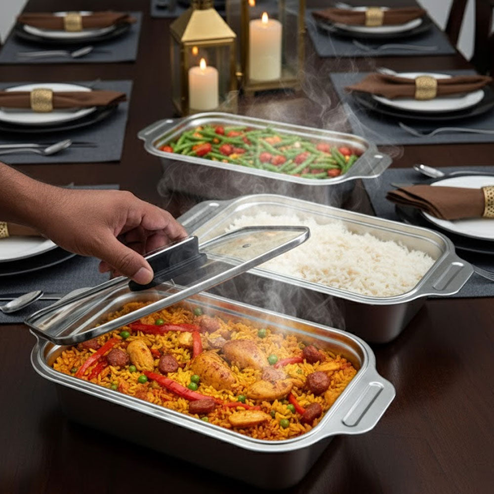 حافظة طعام ستيل بتصميم عملي