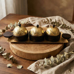 صينية تقديم مستطيلة مع 3 اوعية