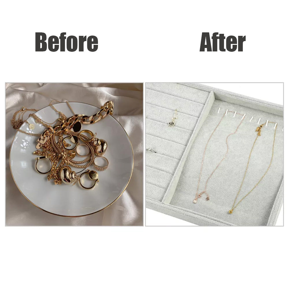 صينية مخملية للخواتم والمجوهرات
