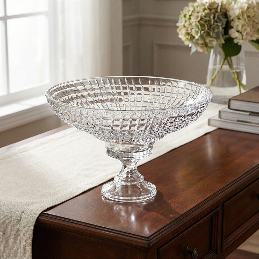 وعاء تقديم مع قاعدة كريستالية - 35.2 سم