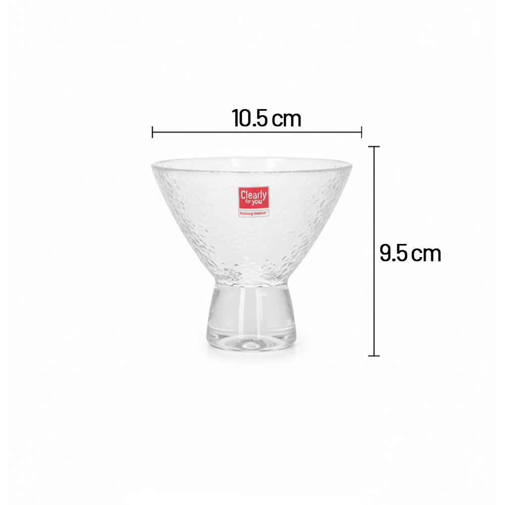 طقم أوعية حلوى زجاجية مكون من 3 قطع، سعة 225 مل