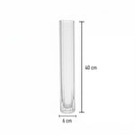 مزهرية زجاجية شفافة