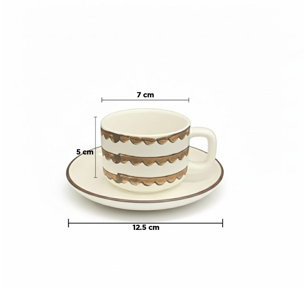طقم فناجين وصحون قهوة 12 قطعة