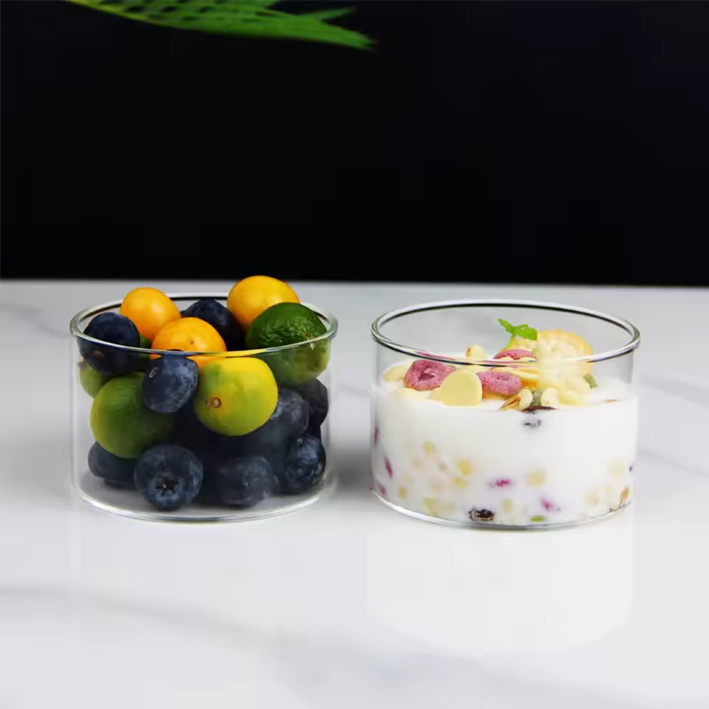 طقم أكواب تقديم زجاجية  قصيرة