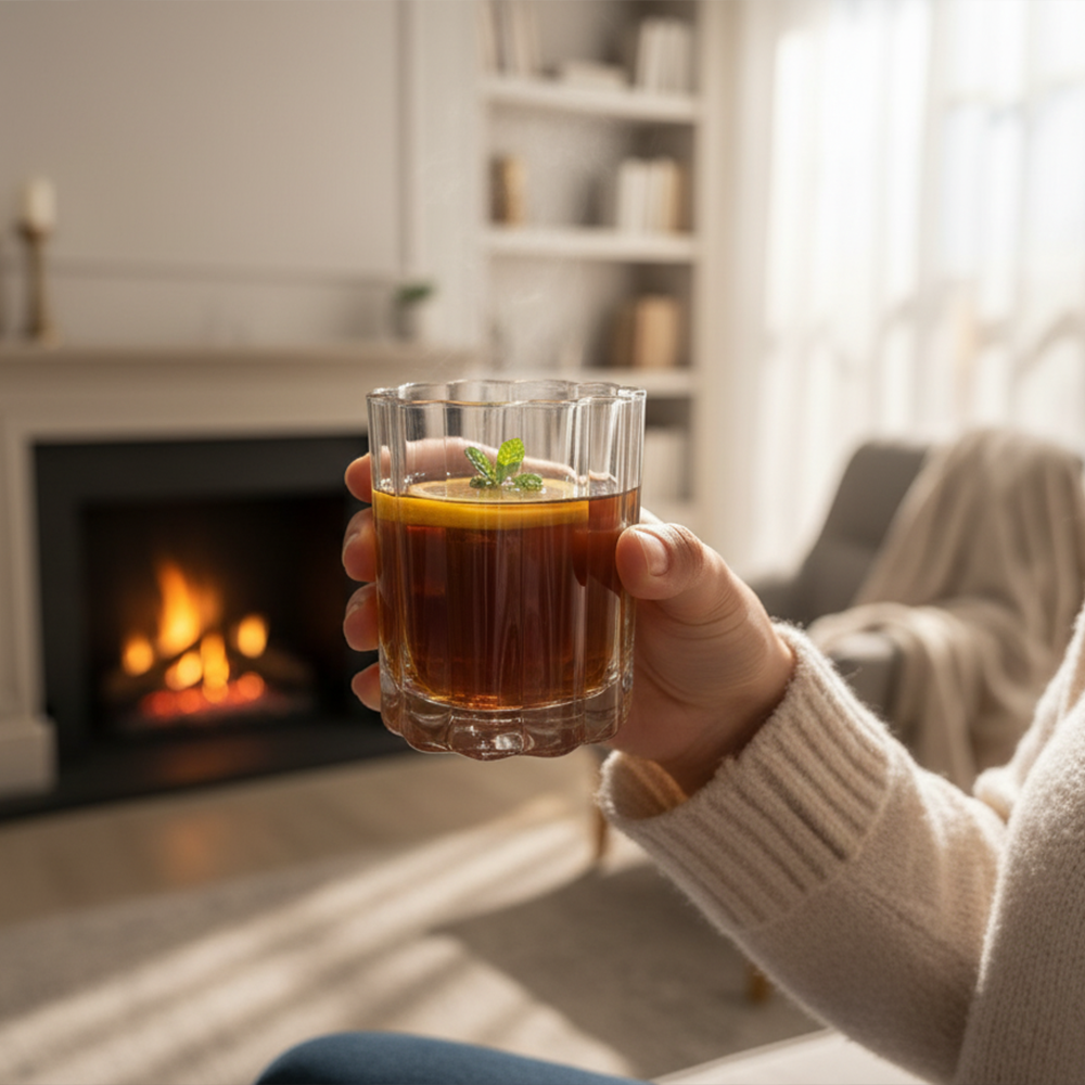 طقم أكواب زجاجية كلاسيكية – 4 قطع (245 مل)