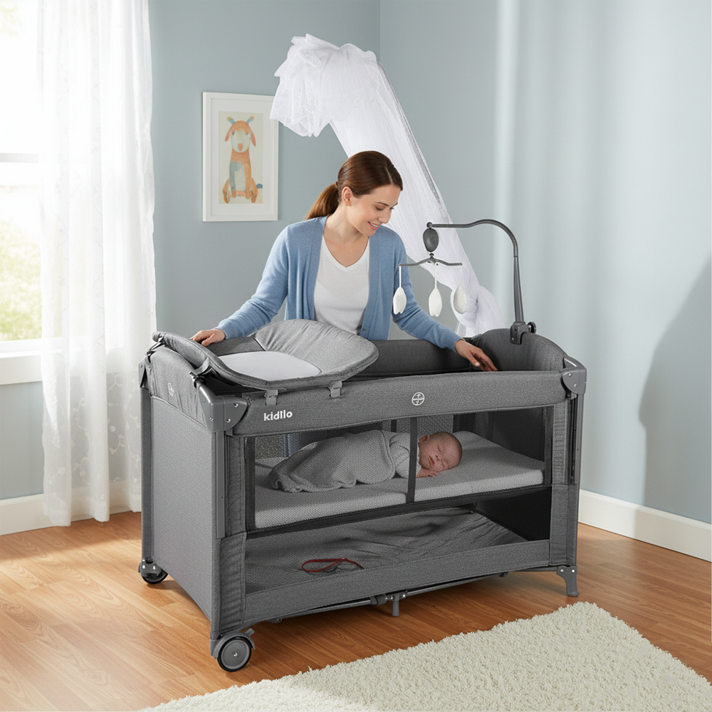 سرير متعدد الوظائف مع حباسة