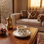 طقم فناجين وصحون قهوة 12 قطعة