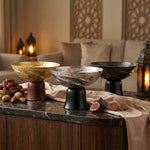 وعاء بقاعدة خشبية - صغير