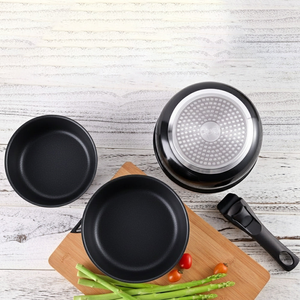 طقم قدور بمقبض قابل للفصل