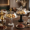 طبق كيك تقديم بغطاء