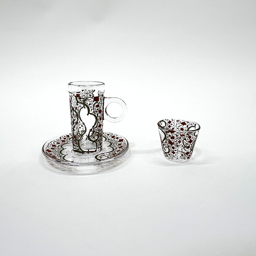 طقم استكانة وفنجان 18قطعة