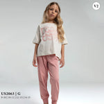 طقم بناتى بنطال طويل