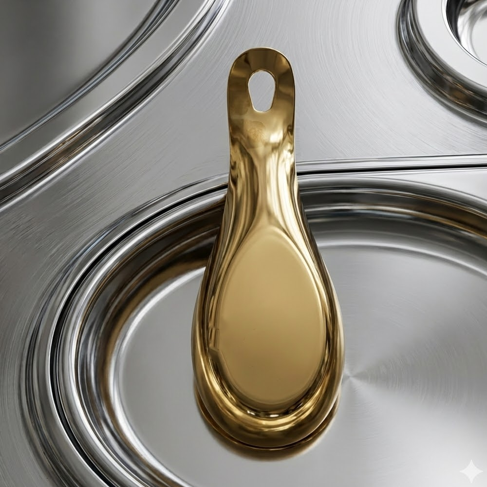 حامل ملعقة ذهبي