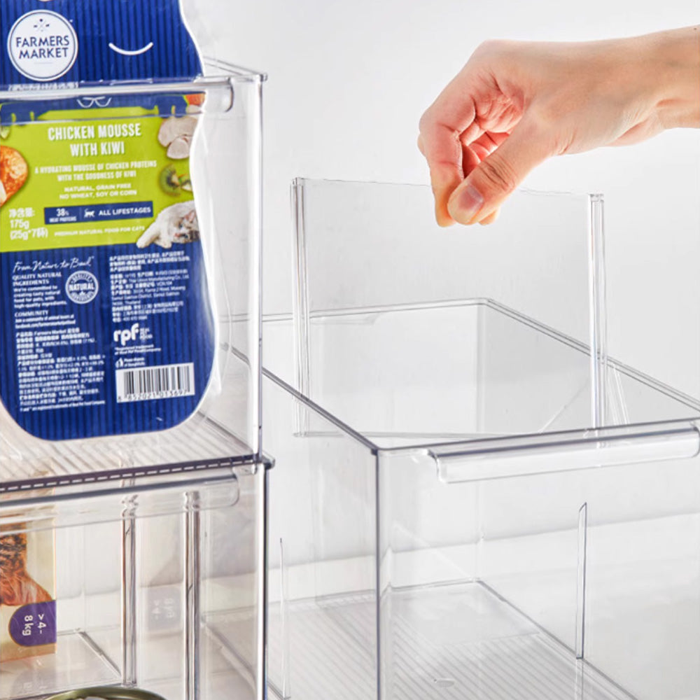 صندوق تخزين شفاف فواصل