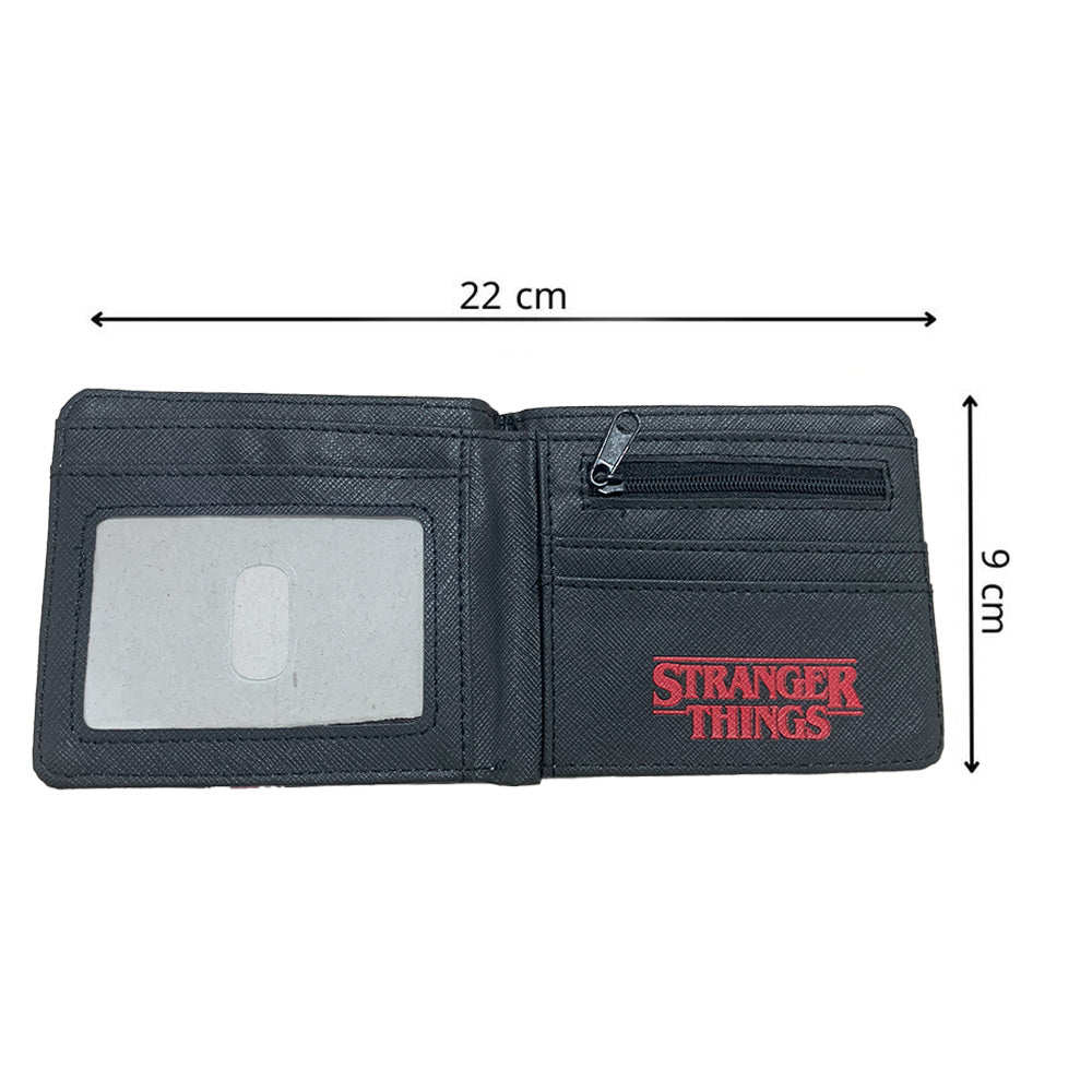 محفظة من جلد البولي يوريثان بطبعة الرسوم المتحركة Strangers Things 26