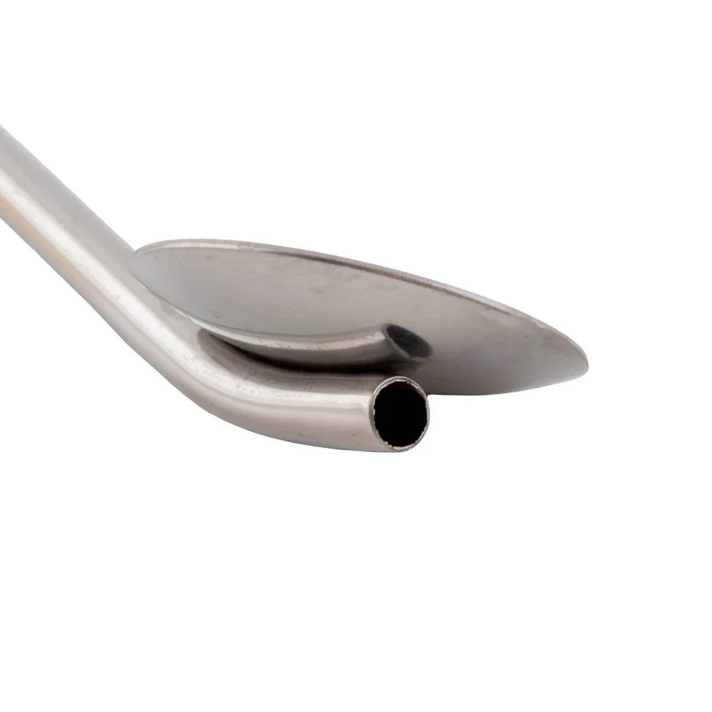 ملعقة قش من الفولاذ