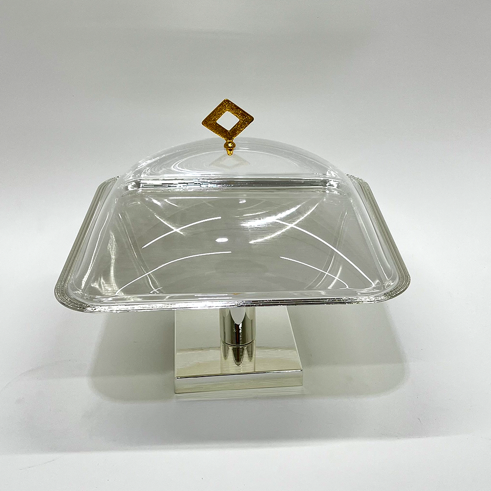 طبق تقديم كيك بغطاء كبير