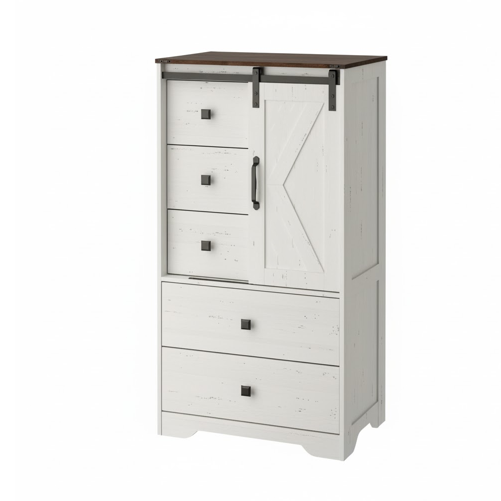 خزانة ملابس طويلة بخمس أدراج