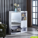 خزانة تخزين أحذية خشبية