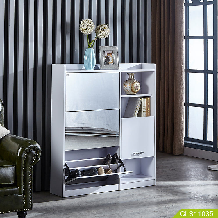 خزانة تخزين أحذية خشبية