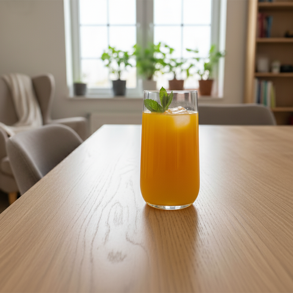 طقم أكواب زجاجية طويلة شفافة