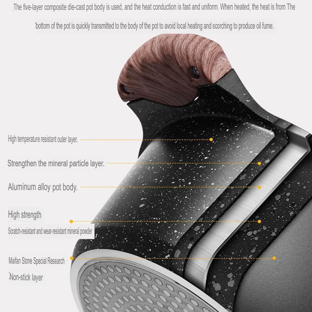 مجموعة أواني طهي من الجرانيت الفاخر، مكونة من 10 قطع