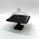 طبق تقديم كيك بغطاء وسط