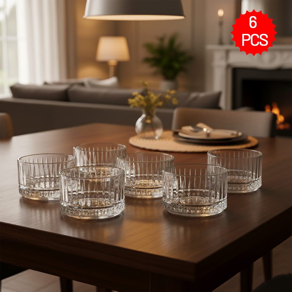 وعاء حلوى كريستالي كلاسيكي – 6 قطع * 250 مل