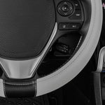 غطاء عجلة القيادة أسود+رمادي فاتح