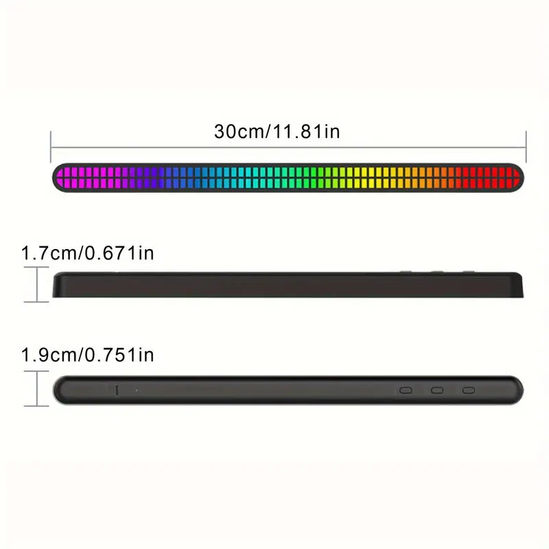 ضوء إيقاعي لاسلكي للتحكم بالصوت RGB،