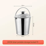 دلو تخزين بغطاء ومقبض