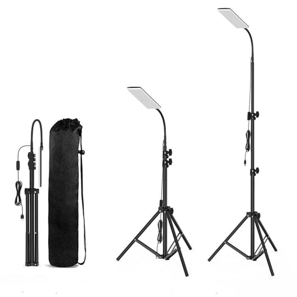 مصباح التخييم بإضاءة إل إي دي مع حامل ثلاثي